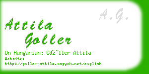 attila goller business card